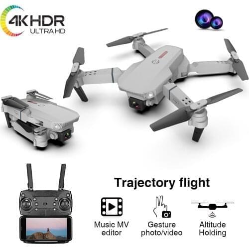2021 New E88 Pro 4K HD Camera Drone Wide Angle Mode RC Quadcopter With Dual Camera Trajectory Flight Pin/Flip Holding Drones