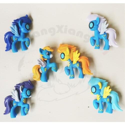 3pcs/6pcs/lot Action Figures 5cm Little Cute Horse Model Doll Anime Toys Fleetfoot&Spitfire&Soarin Toys for Children