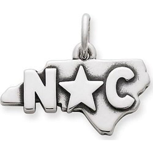 State pride North Carolina Charm antique silver plated jewelry