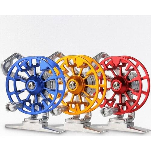 Winter Ice Fishing Reel Portable Mini Full Metal Fly Reel Aluminum Fly Fishing Wheel Front Wheel Bass Casting