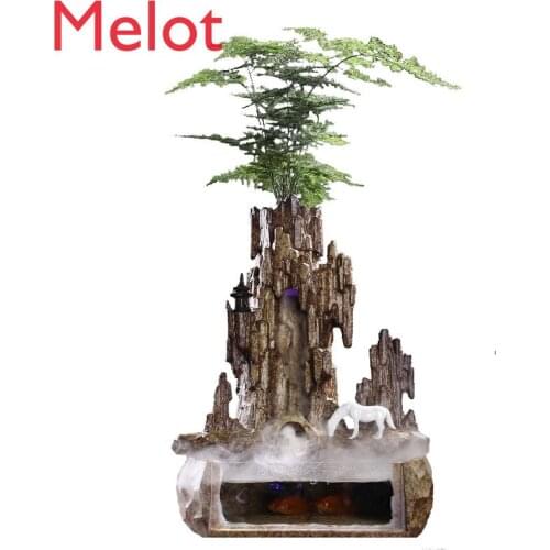 Ceramic Artificial Mountain and Fountain Decoration Desktop Lucky Hallway Office Opening-up Ornaments
