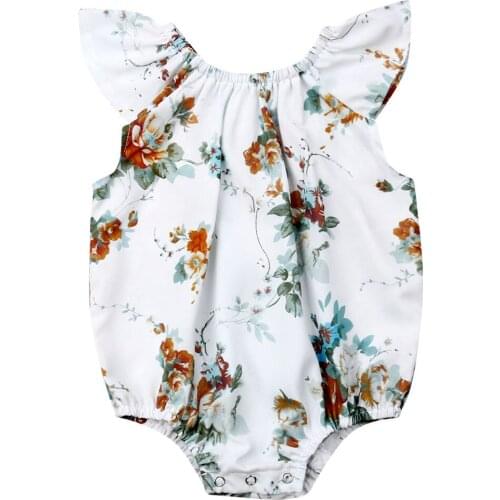 Summer Newborn Baby Girl Rompers Sleeveless Flower Baby Jumpsuit Cute Playsuit Baby Girls Costumes Clothes