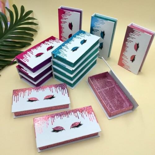 Eyelashes Box Hard Magnetic Lashes Packaging 10pcs/lot for 25mm 27mm False Eyelashes Custom Logo