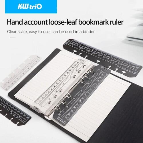 Notebook Bookmark Ruler Round Hole A5/A6/A7 Elastic Drawing Tool Ruler Soft Plastic Index Separator Planner Binder Accessories