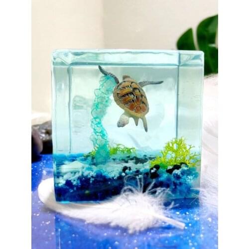 Marine animal turtle turtle crystal resin decoration car decoration creative birthday gift