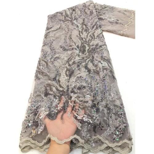 Nigeria Handmade Lace Fabric African Lace Fabric 2021 High-quality Mesh Lace Fabric With Sequined Lace French Lace Fabric RF4753