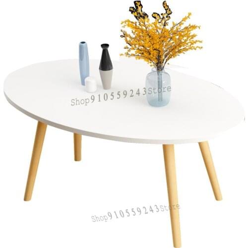Nordic Living Room Coffee Table Modern Minimalist Small Apartment Coffee Table Solid Wood Legs Sofa Side Home Low Table Corner T
