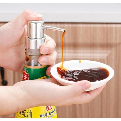 2021 NEW Oyster Sauce Bottle Pressure Mouth Nozzle Seasoning Squeeze Pump Push-type Oil Sprayer Kitchen Accessory
