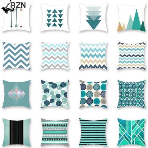 Polyester Fiber Nordic Classic Geometry INS Style Pillow Cover Sofa Cushion Home Decorative Pillows Cover