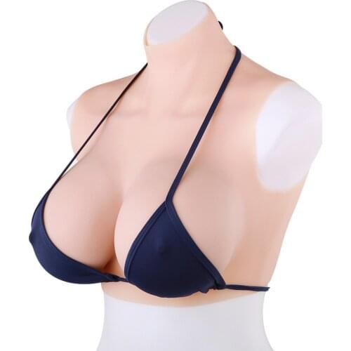 Silicone Fake Breast Form Realistic Soft Boobs Bionic Skin Crossdresser Queen Transvestite Mastectomy Fullbody Tight G Cup Bra