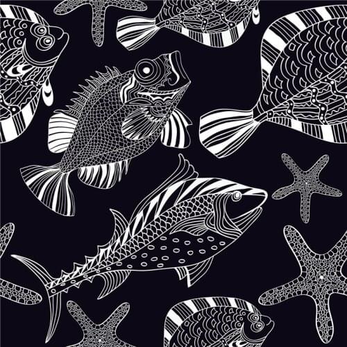 Spandex swimsuit fabric custom marine animal series elastic digital printing sewing pillowcase handmade material QQ2