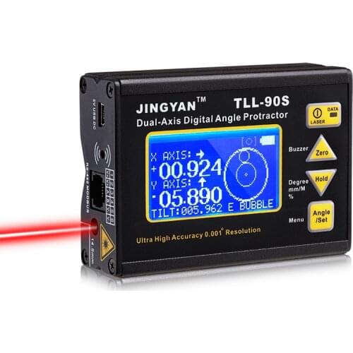 Jingyan High Precision 0.005 Laser Electron Level Instrument TLL-90S Digital Display Biaxial Inclinometer digital protractor
