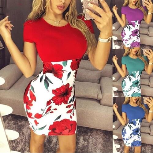 28Colors Office Ladies Casual Tight Short Dress Summer Long Sleeve Retro Print Women Dresses O Neck Maxi Party Elegant Vestidos