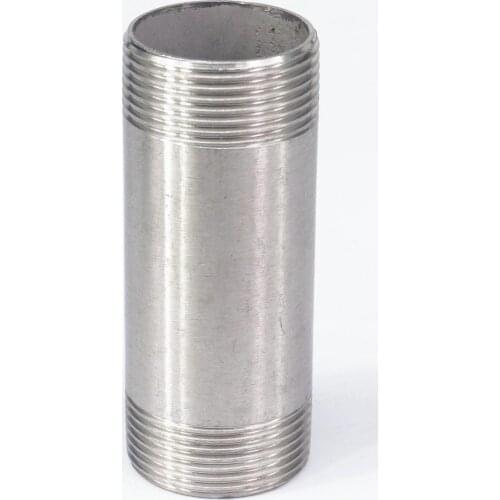 1" BSP Equal Male Thread Length 100mm Barrel Nipple 304 Stainless Pipe Fitting Connector Coupler water oil air