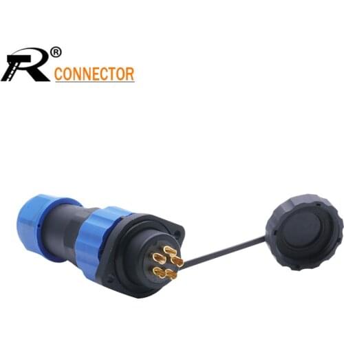 1pc Flange IP68 SP20 1/2/3/4/5/6/7/9/10/12/14pins Aviation Waterproof Wire Connector Panel Mount Type Male&Female Plug Socket