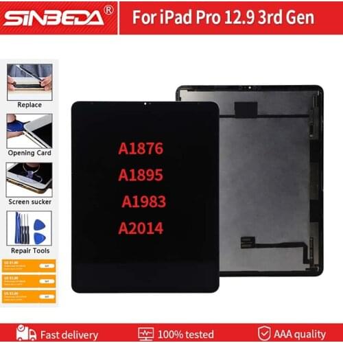 12.9” Original Display For iPad Pro 12.9 3rd Gen A1876 A1895 A1983 A2014 LCD Display Touch Screen Assembly For iPad Pro 13 LCD