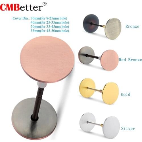 304 stainless steel door hole cover plate security door cover anti-theft hardware hole Gold Silver Red Bronze