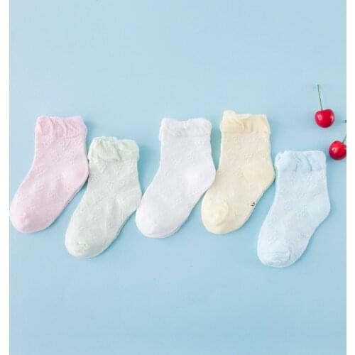 5 pair/lot Quality Unisex Thin Mesh Cotton Soft Baby Socks Lovely Skarpetki Newborn Sock Kids Socks Cute Boy Girl Miaoyoutong