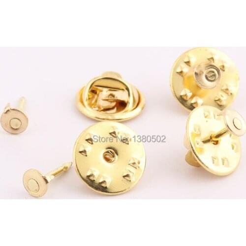 500 pairs Gold Color Butterfly clutch Brooch Diy Tie Tacks Back Pins Jewelry Marking Accessories