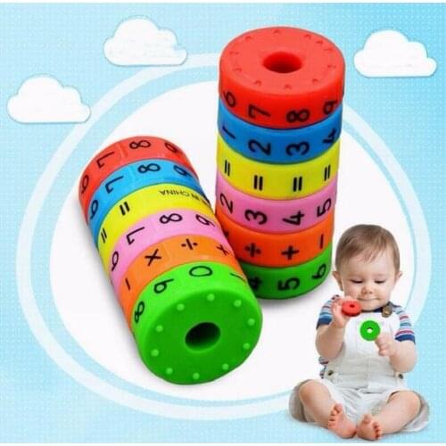 6Pcs/Set Arithmetic Puzzle Toys Childrens Magic Axis Magnetic Mathematics Digital Intelligence Creative Gifts