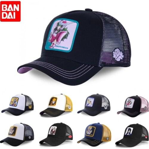 New Brand High Quality Saint Seiya Cartoon Anime Snapback Baseball Cap Men Women Hip Hop Dad Mesh Trucker Hat Dropshipping
