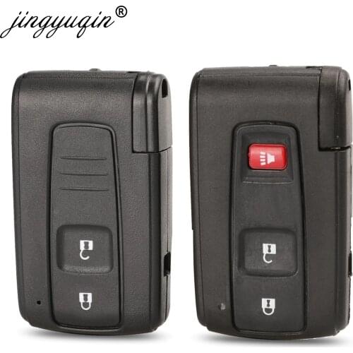 Jingyuqin 2 /3 BUTTON REMOTE KEY CASE FOR TOYOTA PRIUS COROLLA VERSO TOY43 BLADE SMART KEY FOB SHELL