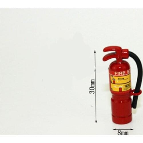 Figurines 1:12 Scale Red Fire Extinguisher Dolls House Miniature Accessories