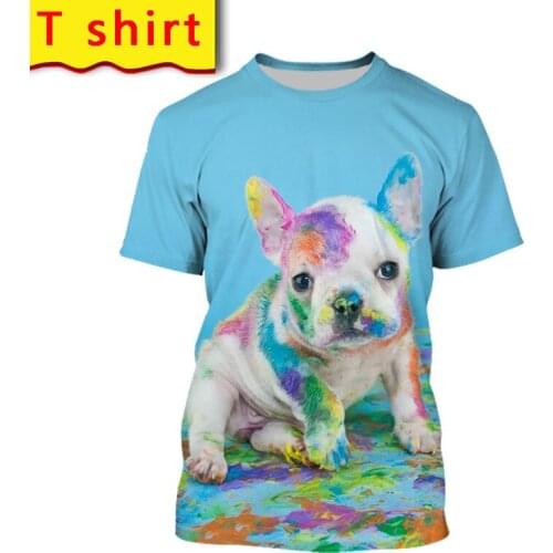 LIASOSO Original Puppy Graphic T-shirts Mens Summer Casual Fitness Street Hip Hop Shirt Harajuku Men Clothing