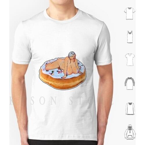 Tan Donut 2P T Shirt Diy Big Size Cotton Hentai Manga Doujin Doujinshi Lewd Oppai Waifu Sexy Ecchi Boobs Ass