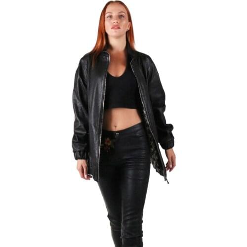 Isnova Women's Leather Bomber Jackets