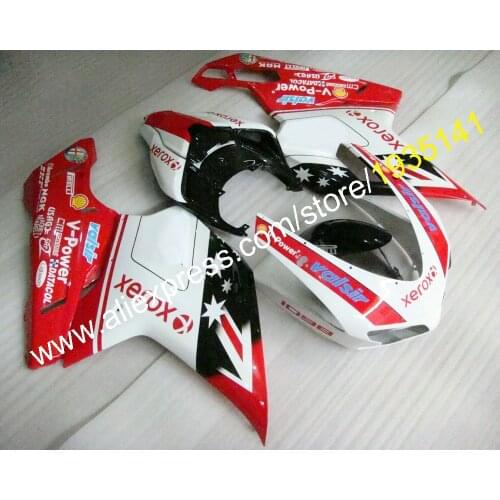 Body kit Cowling For Ducati 848 1098 1098S 1198 Motorcycle Fairing Set 2007 2008 2009 2010 2011 (Injection molding)