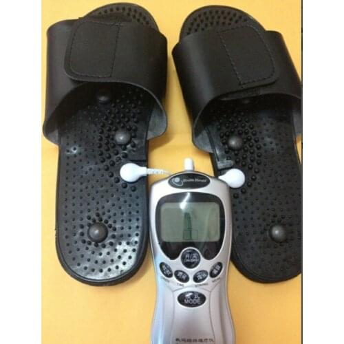 Body Massager Care Massageador Massage Meridian Apparatus Digital Therapy Machine / Therapeutic Low Frequency+ Electrode slipper