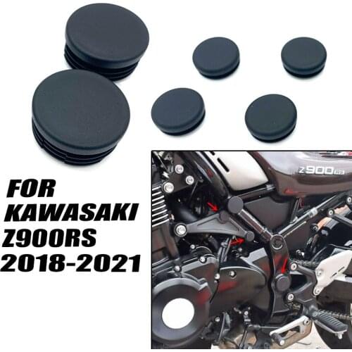 Motorcycle Frame Hole Cover Caps Plug Decorative Frame Cap Set Accessories For Kawasaki Z900RS Z900 RS Z 900 RS 2018 2019 2020