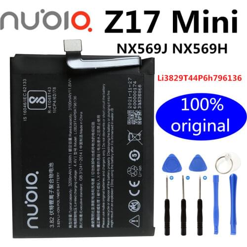 Original New 2950mAh Li3829T44P6h796136 Replacement Battery For ZTE Nubia Z17 Mini NX569J NX569H Mobile Phone Batteries