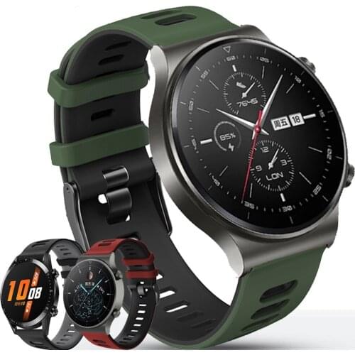 For HUAWEI GT 2 Pro 2E Strap 22mm Sport Silicone Watchband For Huawei Watch 3/3 Pro／Xiaomi Watch Color Replace Wrist Bracelet