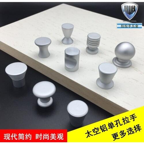 Aluminum Alloy Single Hole Cabinet Handles Simple Wardrobe Door Pull Knobs for Furniture Hardware Drawer Accessories