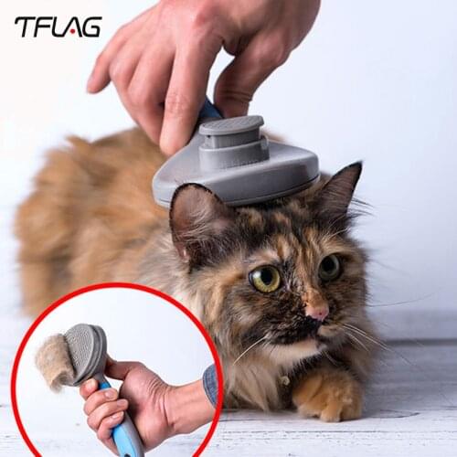 TFlag Innovate Pet Cat Hair Removal Brush CombPet Grooming Tools Hair Shedding Trimmer Comb for Cats