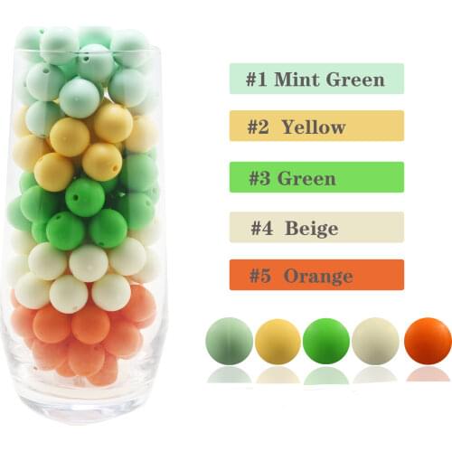 Wholesale 500pcs 20mm Silicone Beads Eco-friendly Sensory Teething Necklace Food Grade Mom Nursing DIY Jewelry Baby Teethers