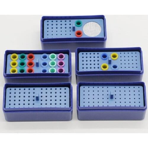 Dental Lab Supplies Sterilize Plastic 72Holes Endo Box For Diamond Burs Reamer/Gutta Percha Point