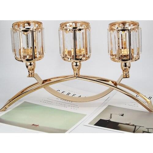 Wedding plating gold candlesticks, wrought iron candle cups, romantic candlelight dinner candlesticks ornaments