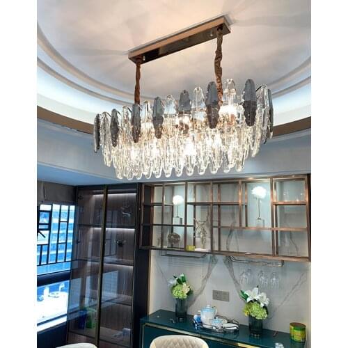 Led Chandelier Lamp Luxury Crystal Golden Copper Lustre Decoration For Living Room Light Bedroom Kitchen Indoor Fixture Crystal