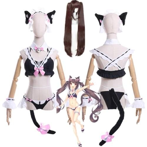 Vanilla NEKOPARA OVA Cosplay Costumes Chocolat And Vanilla Bunny Girl Cat Uniform Sexy Women Set Figure Party Halloween Gifts