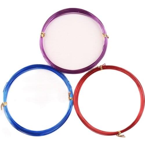 1mm 10 meters/roll Versatile aluminum wire Blue/purple/red for Jewelry Making DIY Metal Crafts handmade Braided material