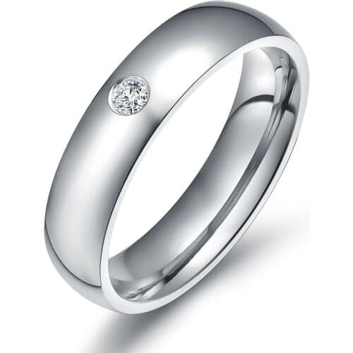 High quality plain girls female stainless steel wedding rings for women