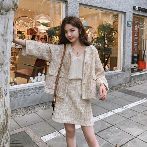 2021 autumn new fashion casual suit suit single-breasted jacket and skirt suit women