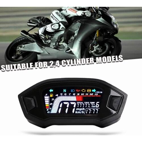 Motorcycle LIQUID crystal instrument LCD color display odometer water temperature speed meter ABS motorcycle general purpose