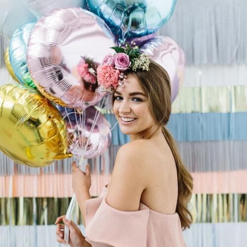 10pcs 18inch Pink Rose Gold Round Foil Balloons Inflatable Helium Globos Baby Shower Wedding Birthday Party Decoration Supplies