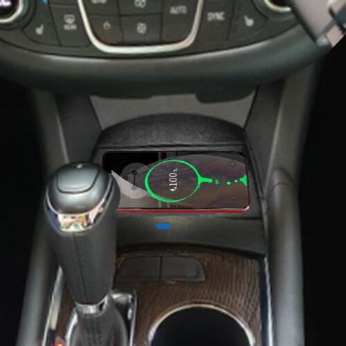 15W QI wireless charger phone adapter fast charging plate panel phone holder for Chevrolet Malibu XL 2016 2017 2018 2019
