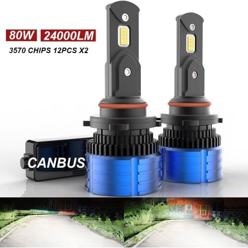 2pcs H4 H7 Led Canbus No Error 12V Mini H1 H8 H9 H11 Headlight Universal 24000LM 9005 9006 HB3 HB4 Fog Lights 80W Headlamp 12v