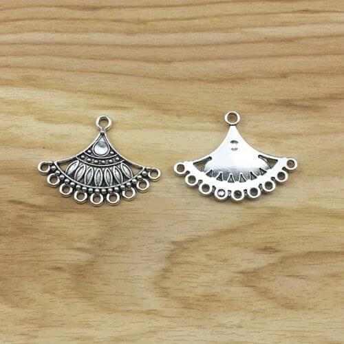 20 Pieces Tibetan Silver Earring Chandelier Connector Charms Pendants DIY Jewellery Making Accessories 36x28mm